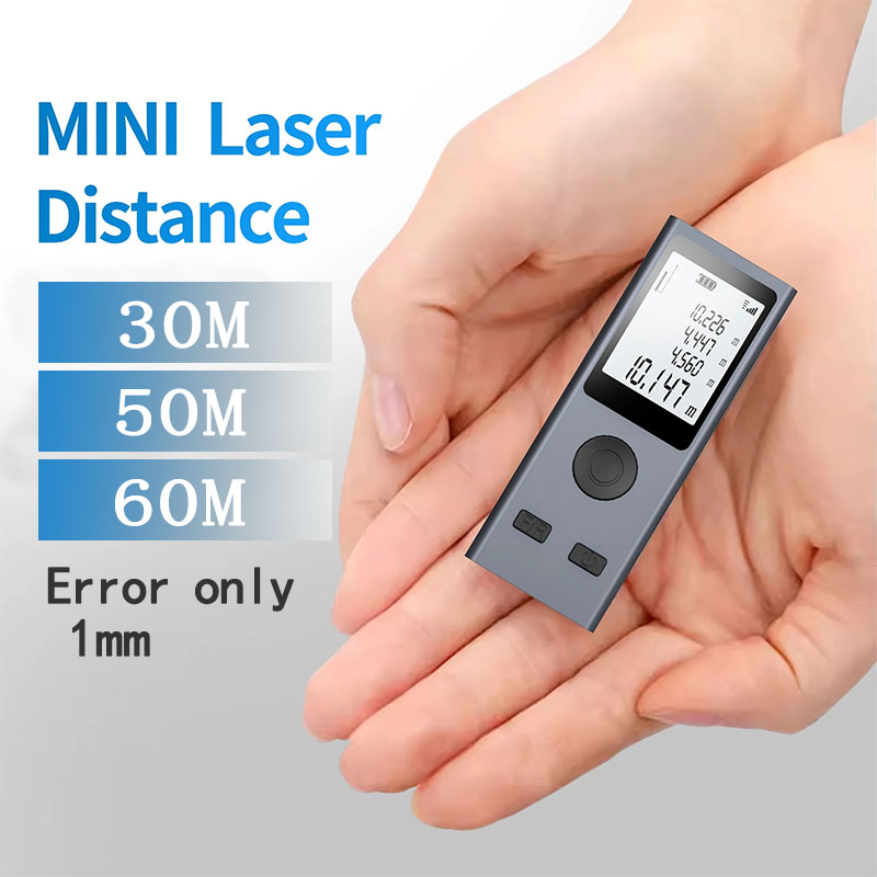 Industrial Laser Tape Measure - Мини-лазерный дальномер, цифровая рулетка, лазерная линейка,