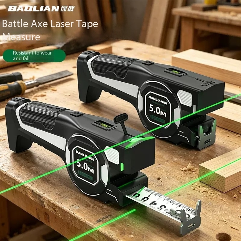 Industrial Laser Tape Measure - Цифровой лазерный инфракрасный дальномер 3-в-1 с