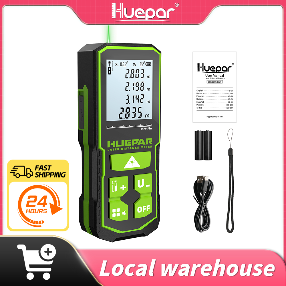 Лазерный дальномер Huepar, циф – обзор и цена Industrial Laser Tape Measure