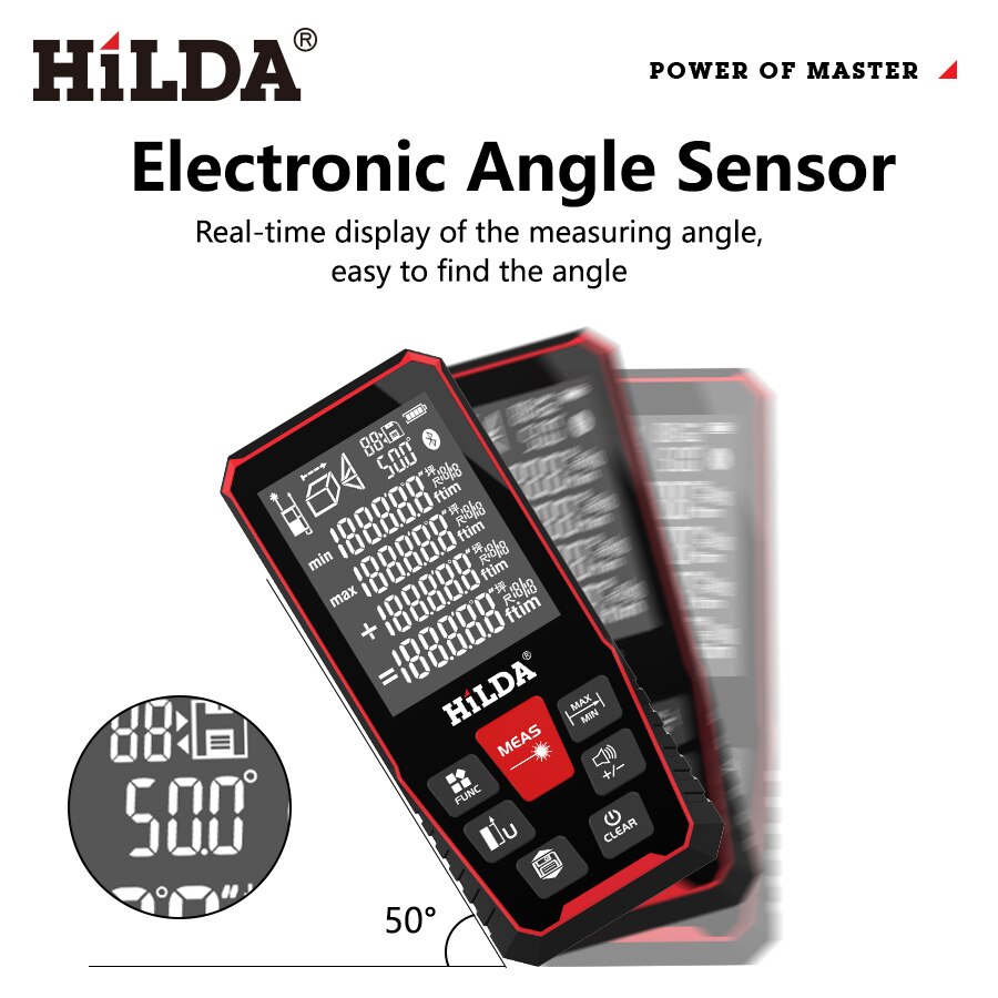 HILDA лазерный дальномер 50 м/ – обзор и цена Industrial Laser Tape Measure