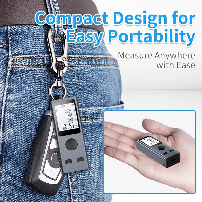 Мини-лазерный дальномер, цифро – обзор и цена Industrial Laser Tape Measure